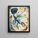Wassily Kandinsky Aquarell mit Linie — gerahmtes Bild an der Wand