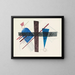 Blaues Gemälde in rund und spitz - Wassily Kandinsky — gerahmtes Bild an der Wand
