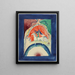 Konzeption der Deckblattgestaltung des Almanachs Der Blaue Reiter - Wassily Kandinsky — gerahmtes Bild an der Wand