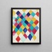 Farbstudie mit Diamanten - Wassily Kandinsky — gerahmtes Bild an der Wand