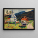 Kochel, Dorfkirche - Wassily Kandinsky — gerahmtes Bild an der Wand