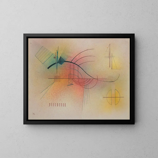 Linie Linie - Wassily Kandinsky — gerahmtes Bild an der Wand