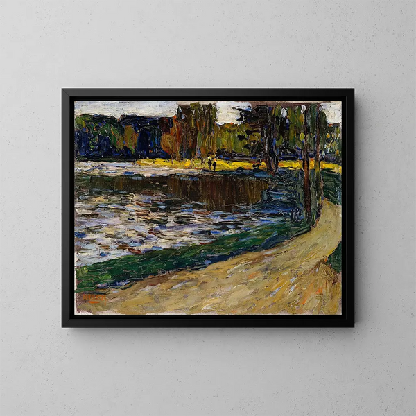 Garten englisch von München - Wassily Kandinsky — gerahmtes Bild an der Wand