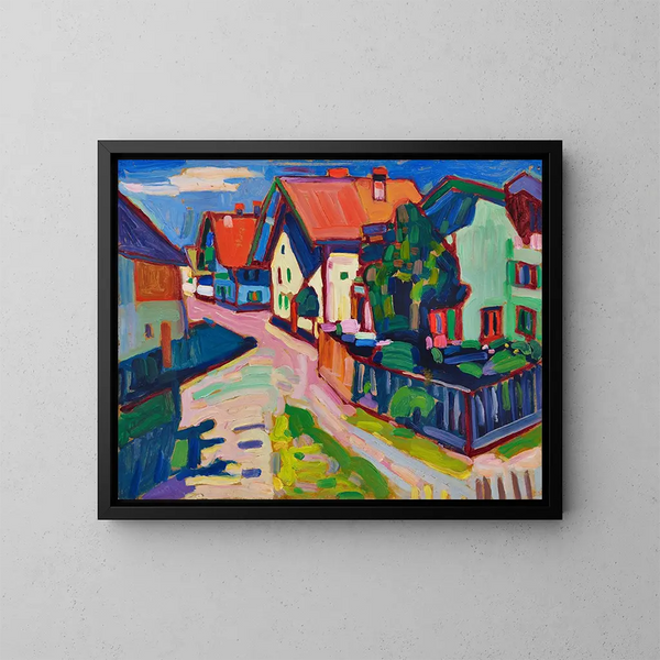 Murnau - Wassily Kandinsky — gerahmtes Bild an der Wand