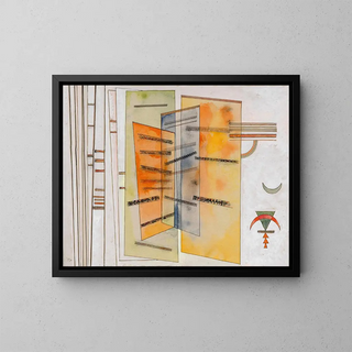 Des beiden Seiten - Wassily Kandinsky — gerahmtes Bild an der Wand