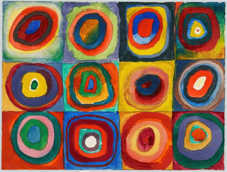 Quadrate mit konzentrischen Kreisen - Wassily Kandinsky — Ansicht des Kunstwerks