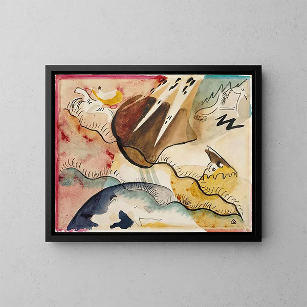 Landschaft im Regen - Wassily Kandinsky — gerahmtes Bild an der Wand