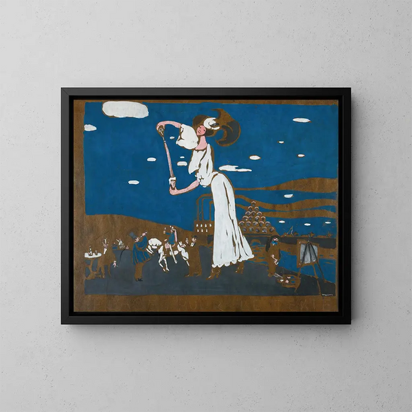 Skizze für ein Plakat einer französischen Brauerei - Wassily Kandinsky — gerahmtes Bild an der Wand