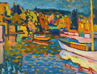 Studie für Herbstlandschaft mit Booten - Wassily Kandinsky — Ansicht des Kunstwerks