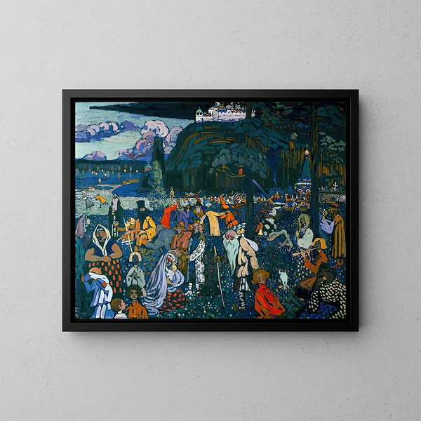 Die lebendige Farbenpracht - Wassily Kandinsky — gerahmtes Bild an der Wand