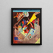 Dunkles Brunfarbenes Gemälde - Wassily Kandinsky — gerahmtes Bild an der Wand