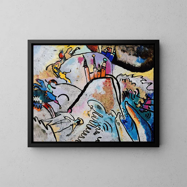 mit der Sonne - Wassily Kandinsky — gerahmtes Bild an der Wand