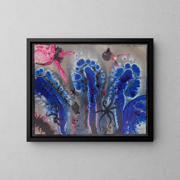 Skulptur des Aquariums in Neapel - Wenzel August Hablik — gerahmtes Bild an der Wand
