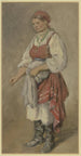 Junges russisches Mädchen, das Hühner füttert - Wilhelm Amandus Beer — Ansicht des Kunstwerks