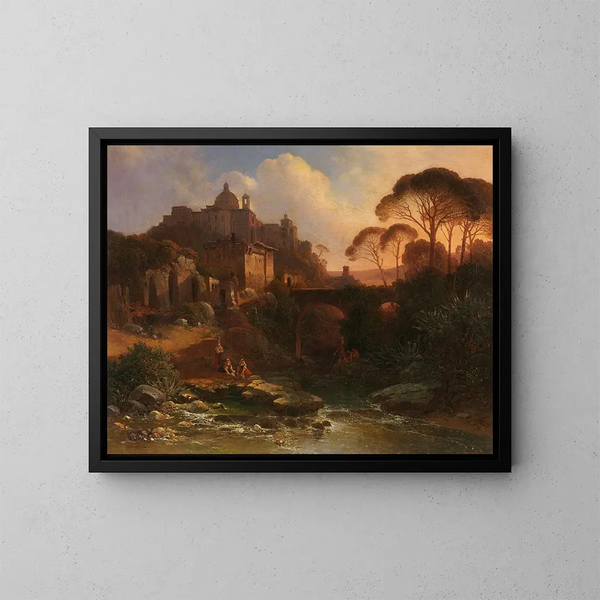 Ariccia - Wilhelm August Schirmer — gerahmtes Bild an der Wand