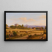 Sommerlandschaft mit Ernte - Wilhelm Brücke — gerahmtes Bild an der Wand