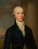 Portrait eines Mannes in blauer Frack mit Jabot - Wilhelm Büttner — Ansicht des Kunstwerks