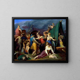 Wilhelm Lindenschmit the Elder - The Women of the Cimbers defending their chariot against the Romans.webp