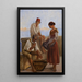 Eine junge Frau und zwei Fischer - Wilhelm Marstrand — gerahmtes Bild an der Wand