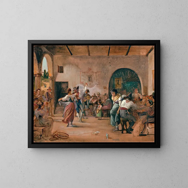 Danse dans une osteria - Wilhelm Marstrand — gerahmtes Bild an der Wand