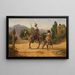 Don Quichotte und Sancho Panza an einer Kreuzung - Wilhelm Marstrand — gerahmtes Bild an der Wand