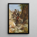 Don Quichotte und Sancho Panza kehren aus den schwarzen Bergen zurück - Wilhelm Marstrand — gerahmtes Bild an der Wand
