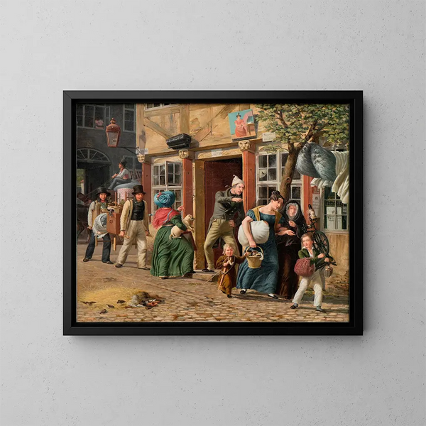 Umzugsszene - Wilhelm Marstrand — gerahmtes Bild an der Wand