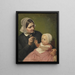 Die Frau des Künstlers und ihr Sohn Poul - Wilhelm Marstrand — gerahmtes Bild an der Wand
