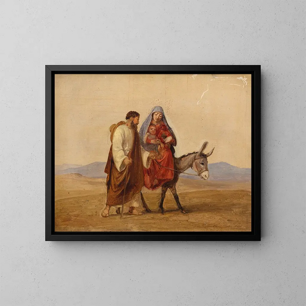 La Sainte Famille en fuite, esquisse - Wilhelm Marstrand — gerahmtes Bild an der Wand