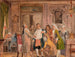 Szene der Prüfungen von Vielgeschrey, von Holberg, Akt 1, Szene 6, Skizze - Wilhelm Marstrand — Ansicht des Kunstwerks
