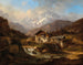 Eine Hof im Schweizer Bergen - Wilhelm Scheuchzer — Ansicht des Kunstwerks