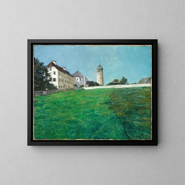 Eine Ansicht von Frauenchiemsee - Wilhelm Trübner — gerahmtes Bild an der Wand