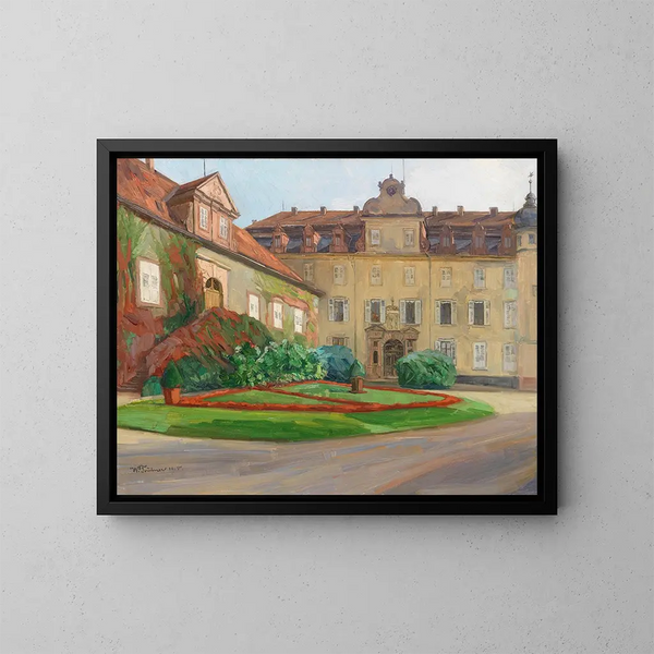 Schlohof in Baden-Baden im September - Wilhelm Trübner — gerahmtes Bild an der Wand