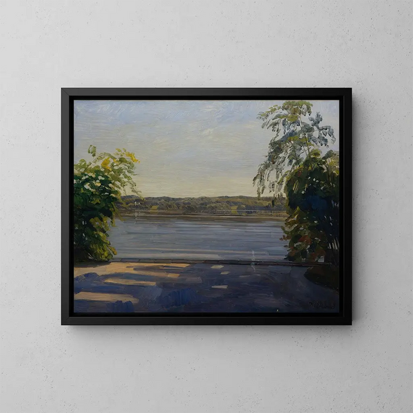 Lac de Starnberg - Wilhelm Trübner — gerahmtes Bild an der Wand