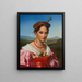 Portrait einer Frau aus Velletri in traditioneller Tracht - Wilhelm Wach — gerahmtes Bild an der Wand