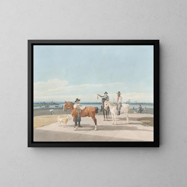 Kavaliere in der Nähe von München - Wilhelm von Kobell — gerahmtes Bild an der Wand