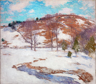 Schneefall in den Ausläufern - Willard Leroy Metcalf — Ansicht des Kunstwerks