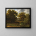 Landschaft mit Wald, Teich und Ruhe - Willem Bodeman — gerahmtes Bild an der Wand