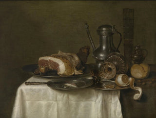 Willem Claesz Heda - Still life with ham and bread.webp