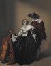 Eine sitzende Frau mit einem Brief und ein Herr steht neben ihr - Willem Cornelisz. Duyster — Ansicht des Kunstwerks