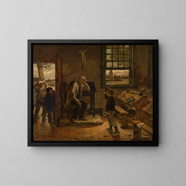 Schule - Willem Linnig — gerahmtes Bild an der Wand