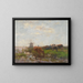 Bétail paissant au bord de l'eau - Willem Maris — gerahmtes Bild an der Wand