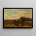 Kühe bei Dämmerung - Willem Maris — gerahmtes Bild an der Wand