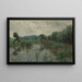 Prés d'eau sur la rivière IJssel - Willem Roelofs — gerahmtes Bild an der Wand