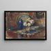 Stillleben mit blauer Flasche und Blumenvasen - Willem Roelofs II — gerahmtes Bild an der Wand