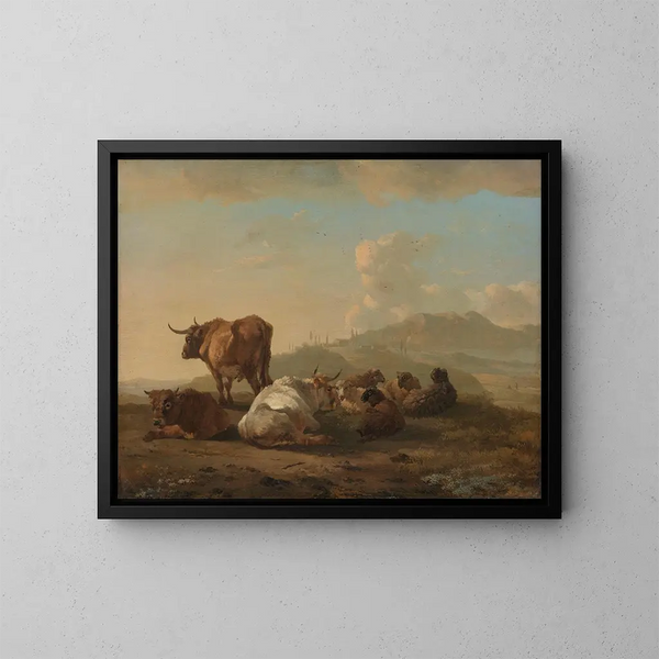 Herdes au repos - Willem Romeyn — gerahmtes Bild an der Wand