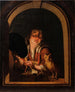 Ein junger Junge mit einer Eule - Willem van Mieris — Ansicht des Kunstwerks