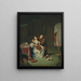 Tartuffe und Elmire überrascht von Damis, dem Sohn von Orgon - Willem van Mieris — gerahmtes Bild an der Wand
