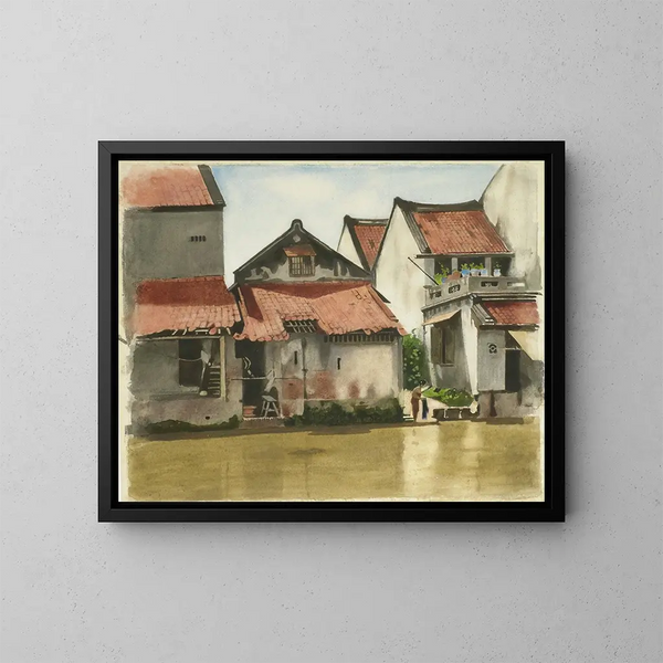 Stadt unterhalb von Batavia - Willem Witsen — gerahmtes Bild an der Wand