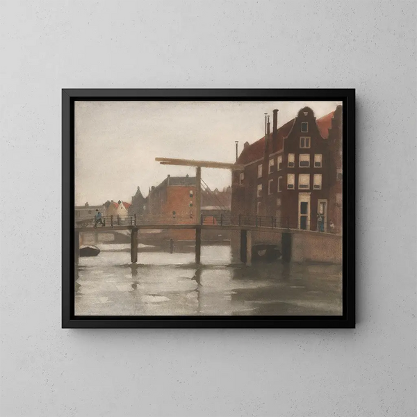 Vue d'Uilenburg à Amsterdam - Willem Witsen — gerahmtes Bild an der Wand